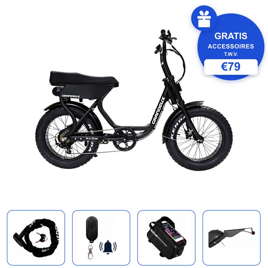 Grandeux Xcite Fatbike - zwart