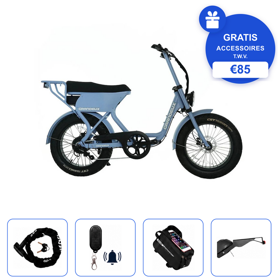 Grandeux Xcite Pro Fatbike - Baby Blauw